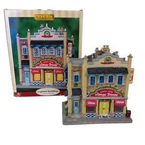 Lemax Longs Drugs Lighted Building Christmas with Red and Blue Accents